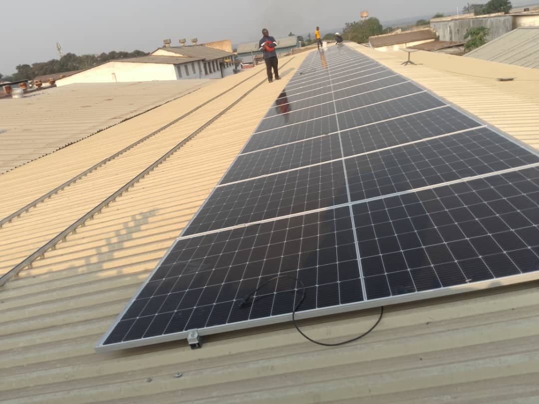 Rooftop solar array installed by MEIT